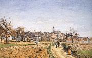 Camille Pissarro Pang plans Schwarz oil painting on canvas